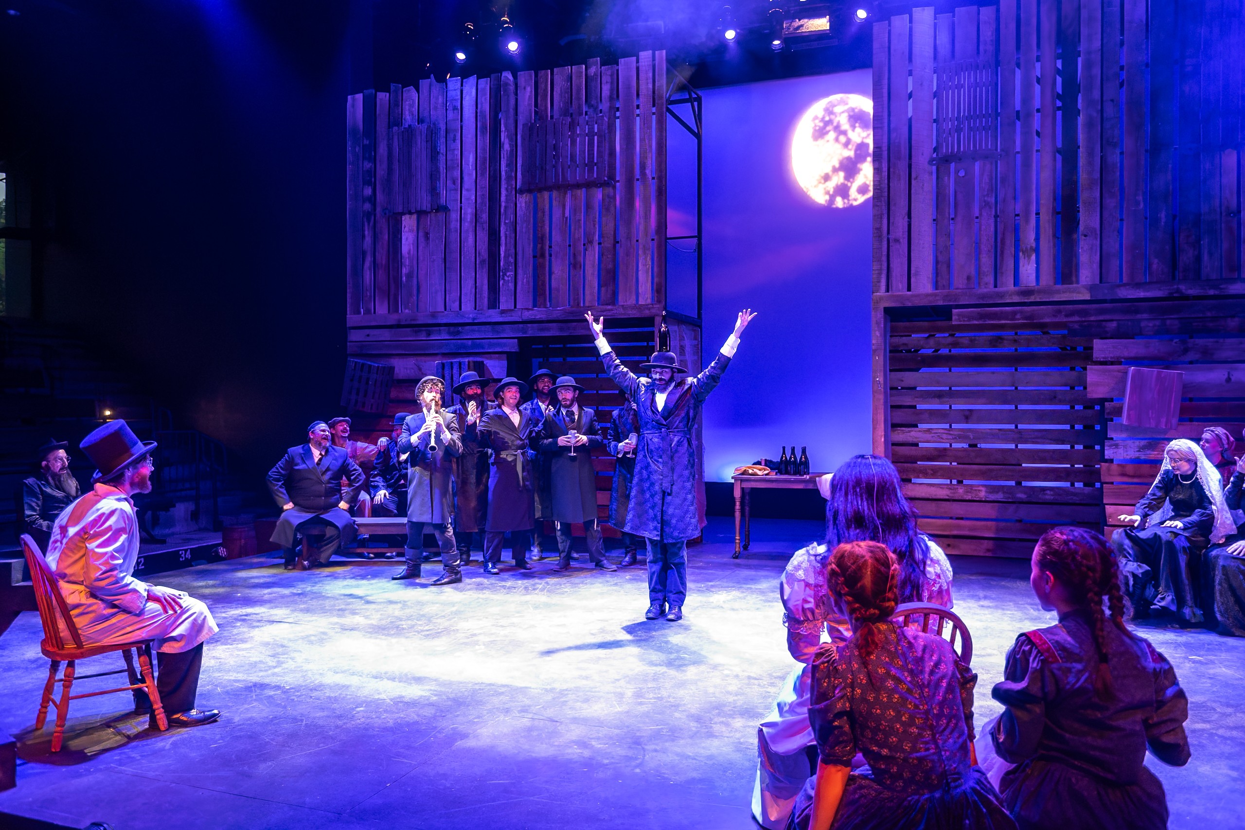 Three ballet dancers off stage