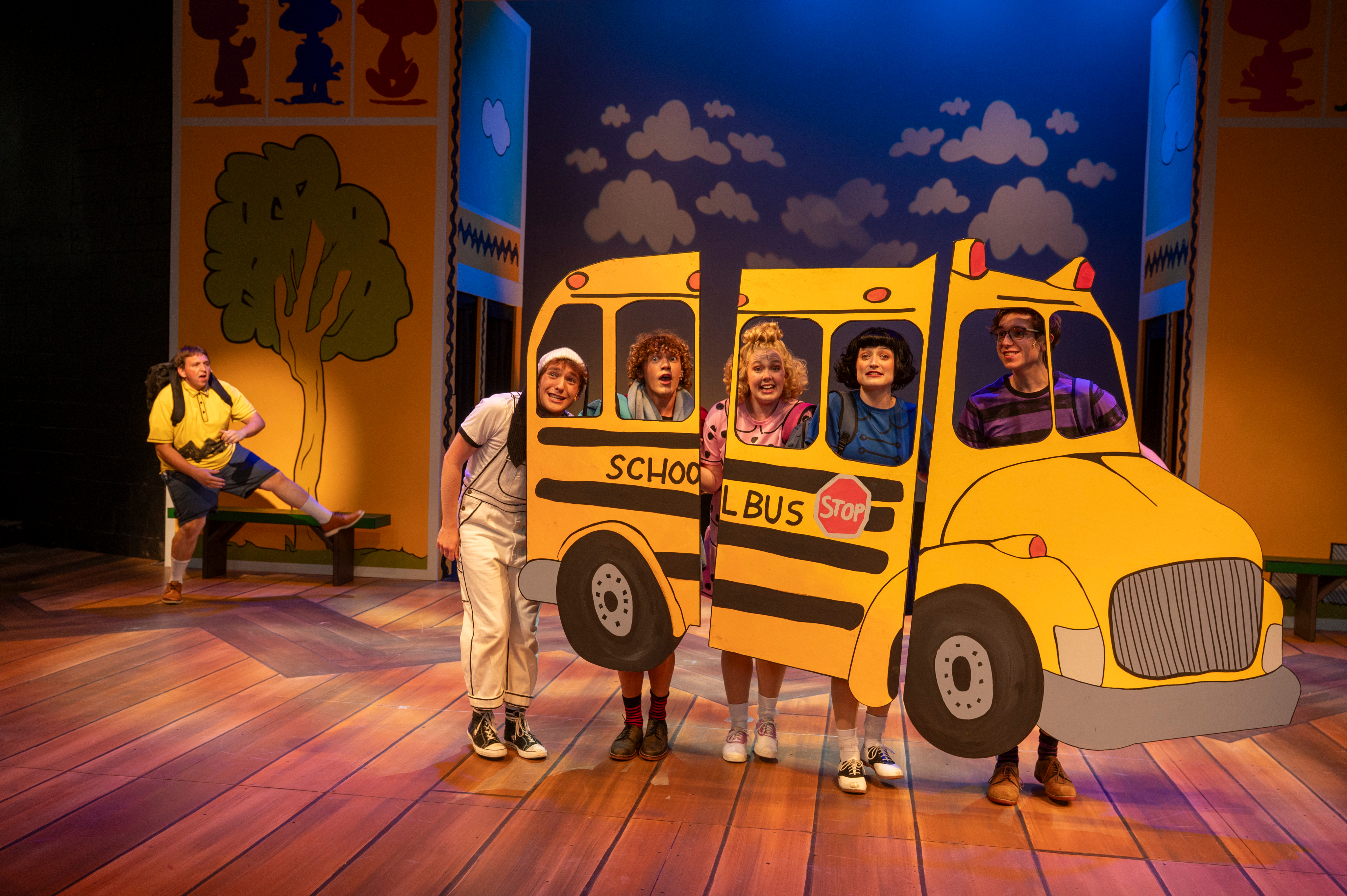 Three ballet dancers off stage