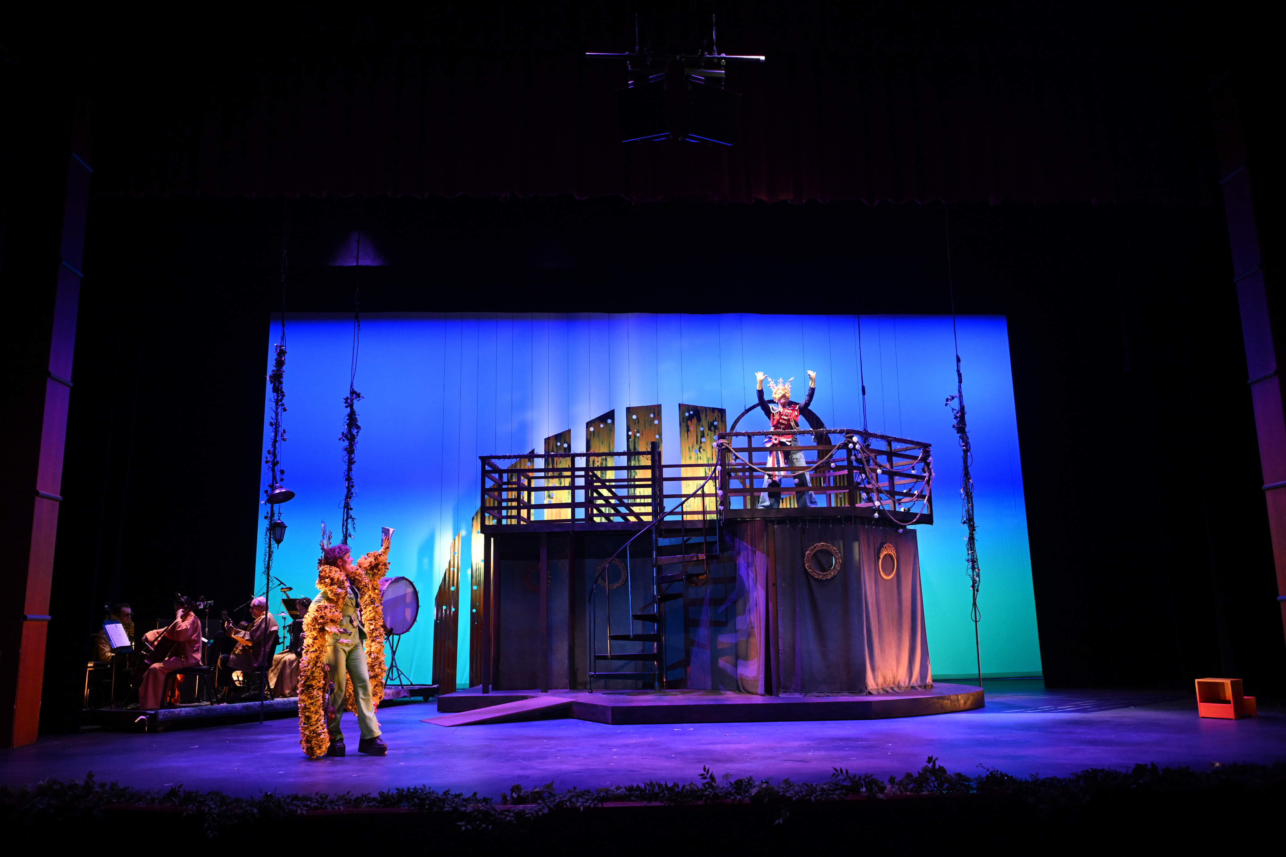 Three ballet dancers off stage