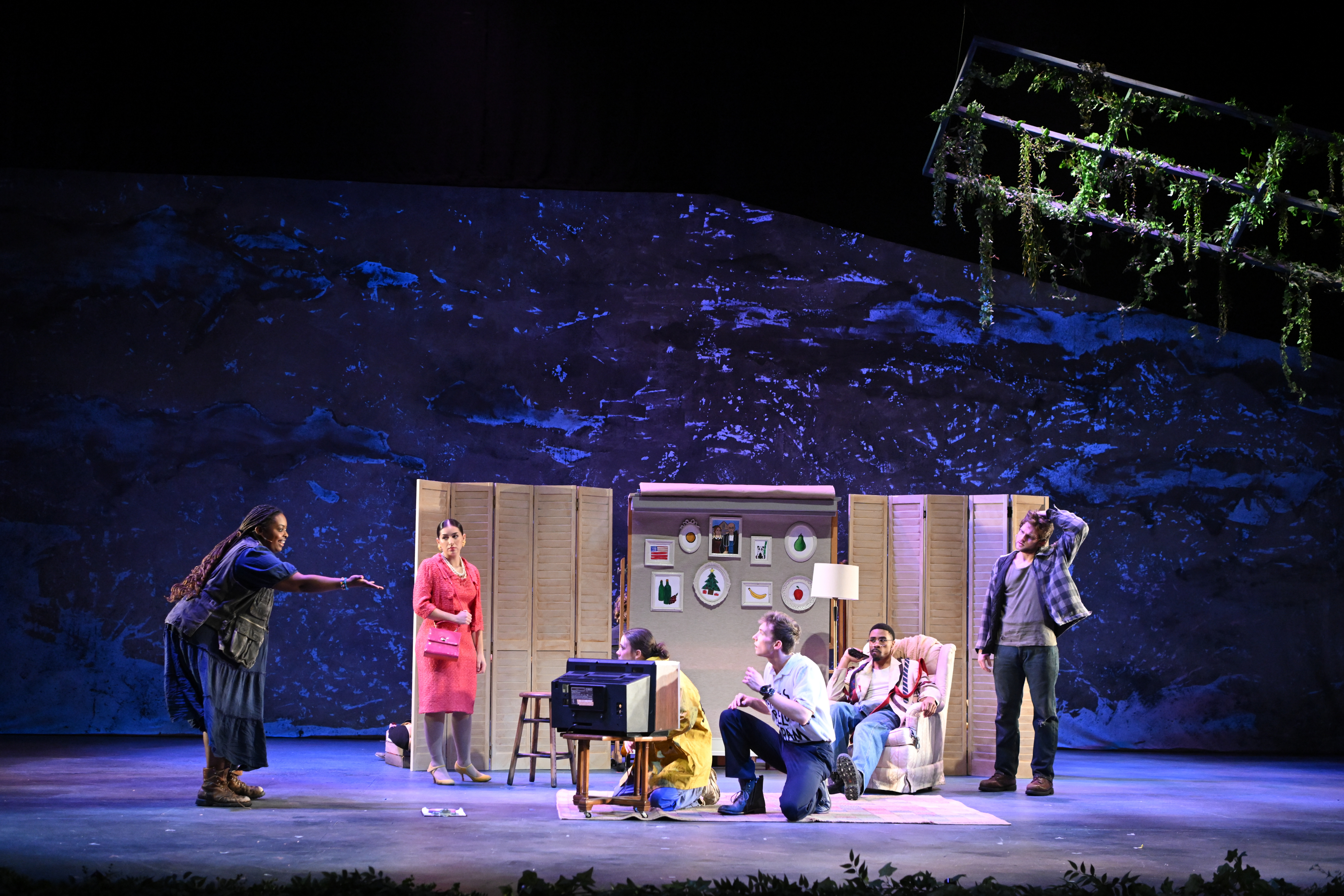 Three ballet dancers off stage