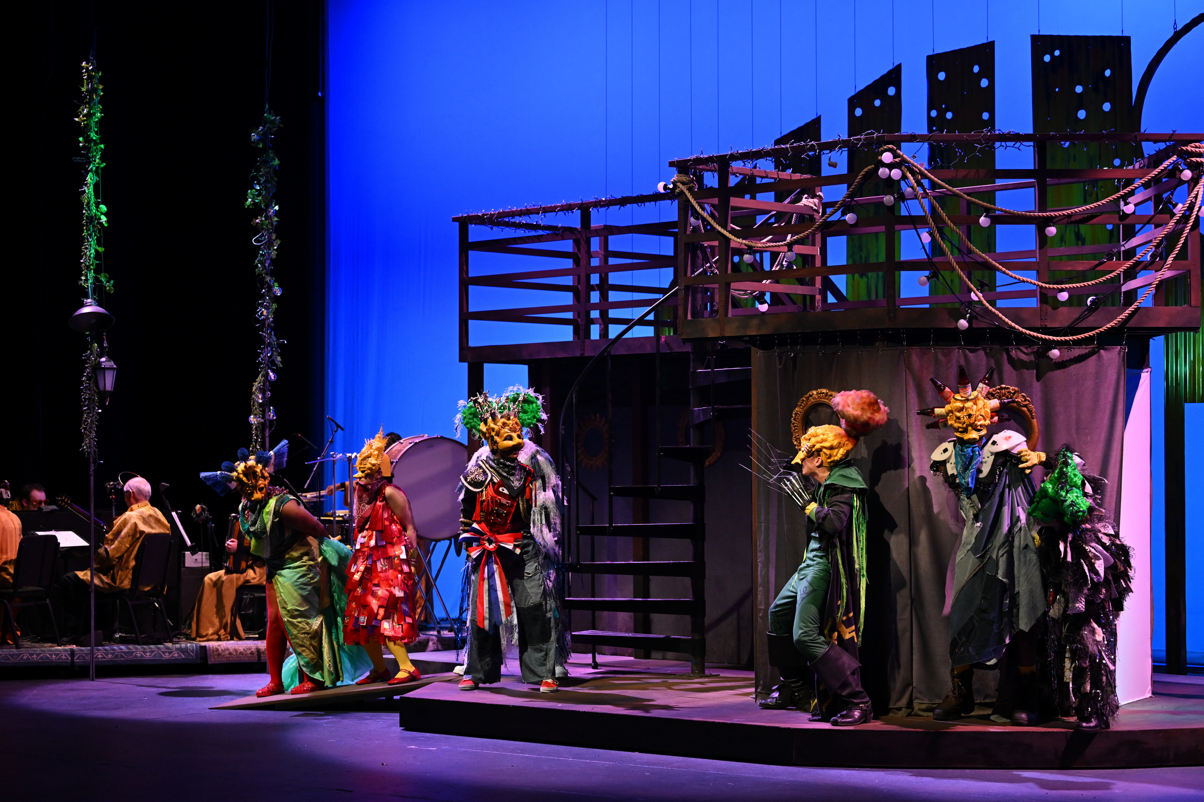 Three ballet dancers off stage