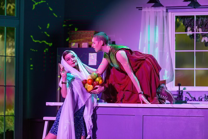 Three ballet dancers off stage